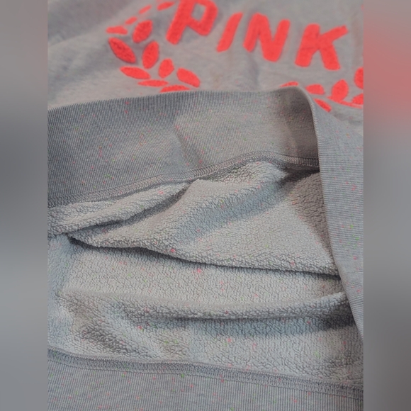 2013 Victoria's Secret VS LOVE PINK Texture Crest Confetti Sweatshirt (Small) - Picture 9 of 13